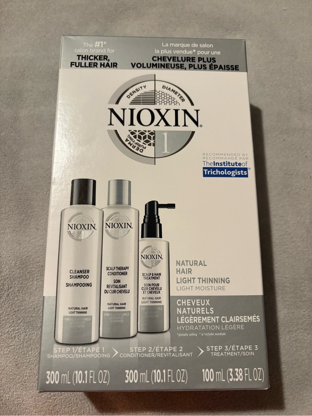 Nioxin System 1 Natural Hair Light Thinning Kit Brand New & Factory Sealed!!